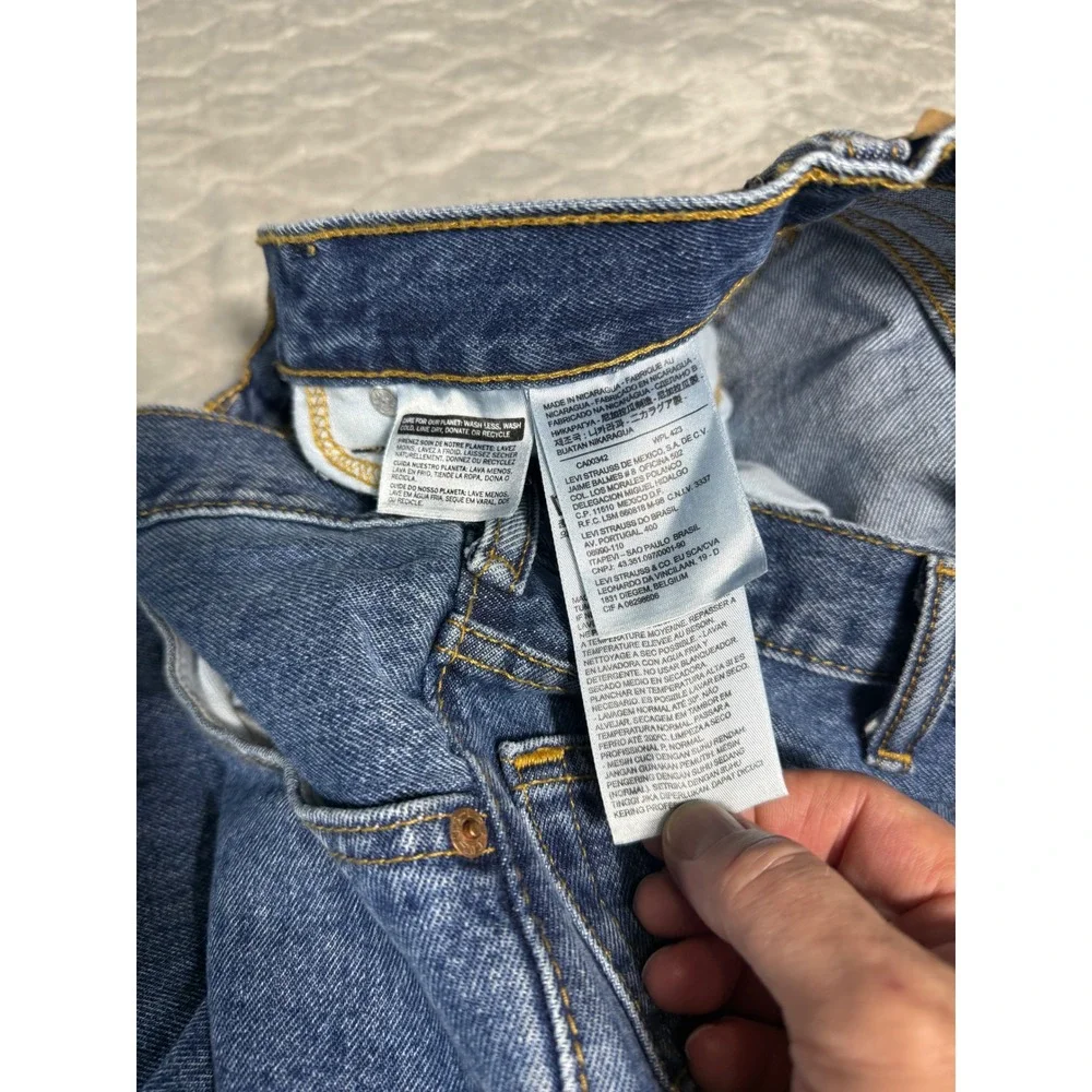 Levis 517 Slim Bootcut Jeans Men 36x30 Medium Wash Blue Denim Streetwear Western